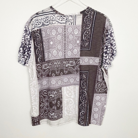 FREE PEOPLE Clarity Graphic Print Tee S Bandana - Picture 4 of 6